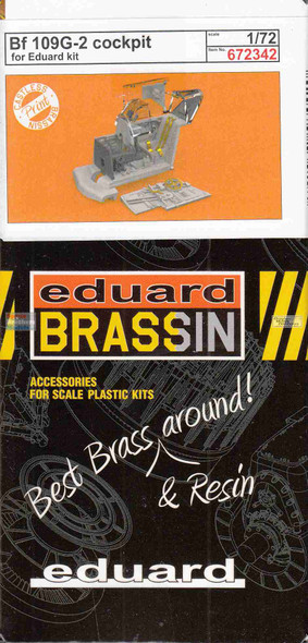 EDU672342 1:72 Eduard Brassin PRINT Bf109G-2 Cockpit Set (EDU kit)