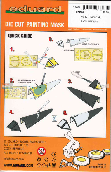 EDUEX994 1:48 Eduard Mask - Mi-17 Hip TFACE (TRP kit)