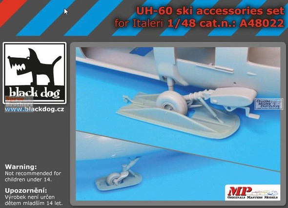 BLDA48022A 1:48 Black Dog UH-60 Blackhawk Ski Accessories Set (ITA kit)