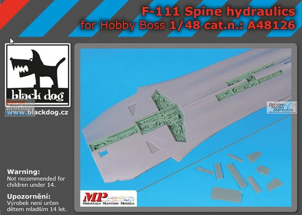BLDA48126A 1:48 Black Dog F-111 Aardvark Spine Hydraulics (HBS kit)