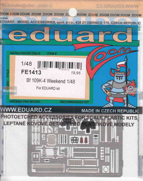 EDUFE1413 1:48 Eduard Color Zoom PE - Bf109K-4 Weekend (EDU kit)