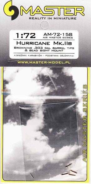 MASAM72158 1:72 Master Model Hurricane Mk.IIb  Browning .303cal Barrel Tips & Bead Sight Mount
