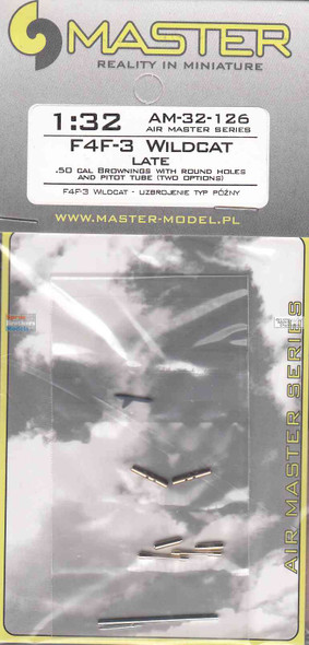 MASAM32126 1:32 Master Model F4F-3 Wildcat Late .50 Cal Brownings with Round Holes & 2 Pitot Tube Options