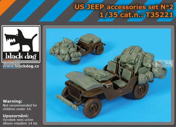 BLDT35221T 1:35 Black Dog US Jeep Accessories Set #2 (TAM kit)
