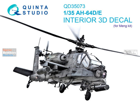 QTSQD35073 1:35 Quinta Studio Interior 3D Decal - AH-64D AH-64E Apache (MNG kit)