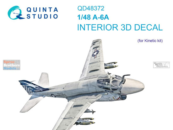 QTSQD48372 1:48 Quinta Studio Interior 3D Decal - A-6A Intruder (KIN kit)