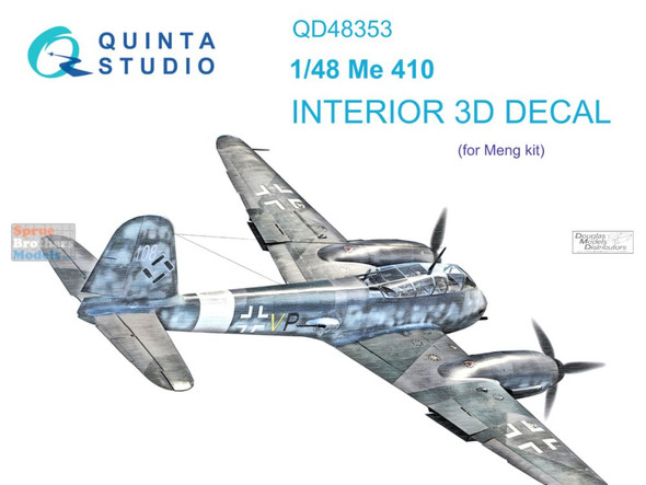 QTSQD48353 1:48 Quinta Studio Interior 3D Decal - Me410 (MNG kit)