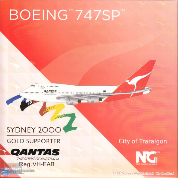 NGM07032 1:400 NG Model Qantas B747SP Reg #VH-EAB Sydney 2000 Gold Supporter (pre-painted/pre-built)
