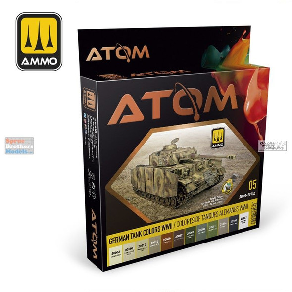 AMMAT20704 AMMO by Mig ATOM Paint Set - German Tank Colors WW2
