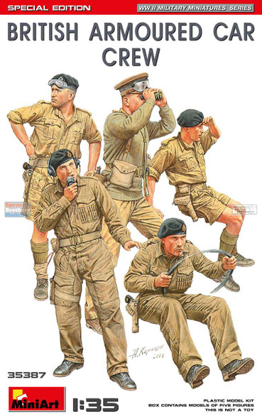 MIA35387 1:35 Miniart British Armoured Car Crew Figure Set [Special Edition]