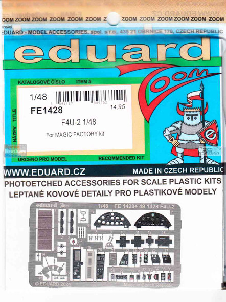 EDUFE1428 1:48 Eduard Color Zoom PE - F4U-2 Corsair (MGF kit)