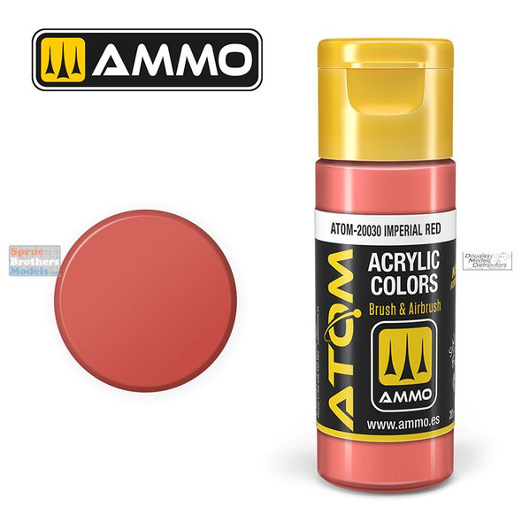AMMAT20031 AMMO by Mig ATOM Acrylic Paint - Blood Red FS11136