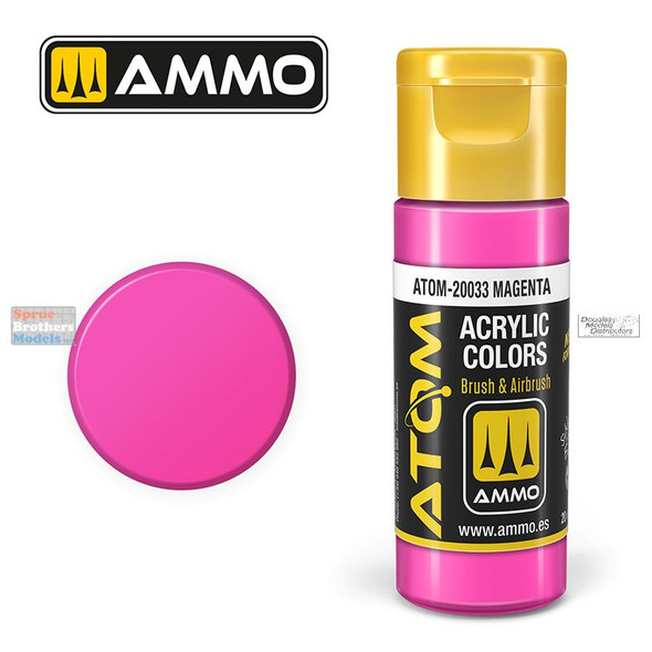 AMMAT20033 AMMO by Mig ATOM Acrylic Paint -  Magenta (20ml)