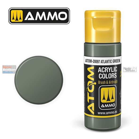 AMMAT20097 AMMO by Mig ATOM Acrylic Paint -  Atlantic Green (20ml)