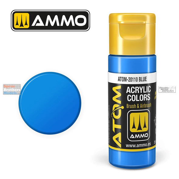 AMMO A.MIG-0228 Acrylfarbe Mittelblau, 17 Ml – Wasserlöslich, Ungiftig, Für Modellbau & Hobby