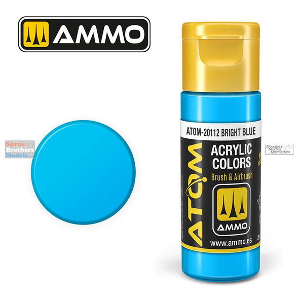 AMMAT20112 AMMO by Mig ATOM Acrylic Paint -  Bright Blue FS35260 (20ml)