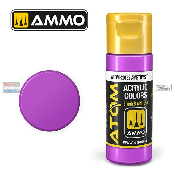 Morfo. Acrílic paint AMMAT20150 AMMO by Mig ATOM Acrylic Paint - Violet (20ml) - Sprue