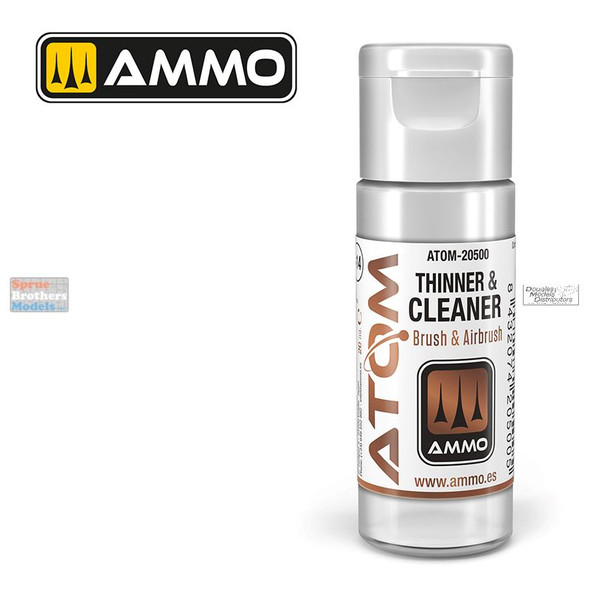 Ammo Of Mig ATOM – Diluente E Pulitore Con Ritardante Per Colori Acrilici – Flacone 20 Ml – Mod. 20501 – Per Modellismo E Pittura Professionale