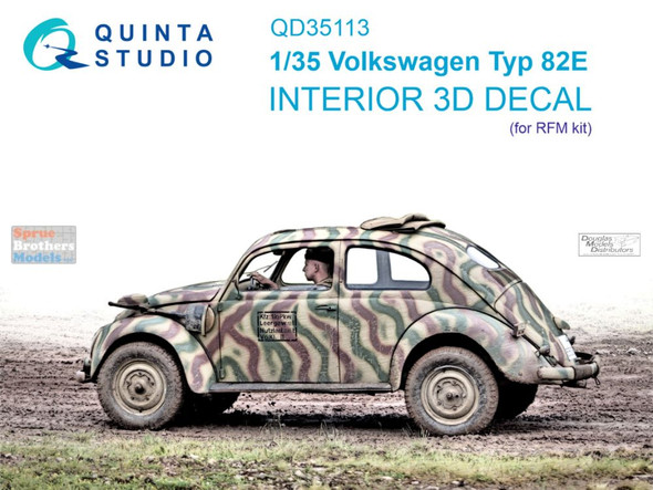 QTSQD35113 1:35 Quinta Studio Interior 3D Decal - Volkswagen Typ 82E (RFM kit)