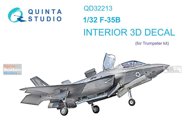 QTSQD32213 1:32 Quinta Studio Interior 3D Decal - F-35B Lightning II (TRP kit)