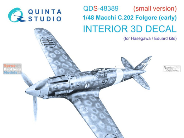 QTSQDS48389 1:48 Quinta Studio Interior 3D Decal - Mc.202 Folgore Early (HAS/EDU kit) Small Version