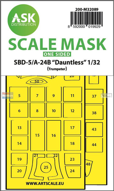 ASKM32089 1:32 ASK/Art Scale Mask - SBD-5 A-24B Dauntless (TRP kit)
