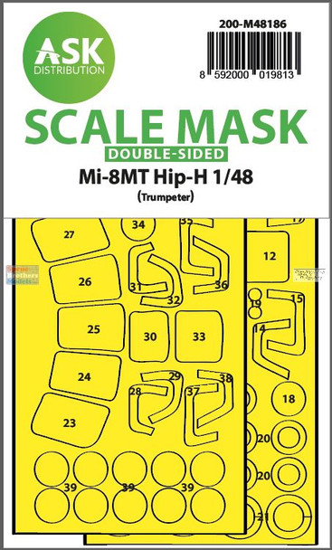 ASKM48186 1:48 ASK/Art Scale Double Sided Mask - Mi-8MT Hip-H (TRP kit)