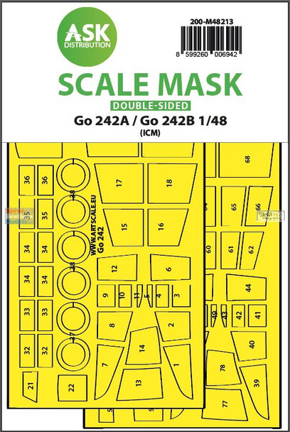 ASKM48213 1:48 ASK/Art Scale Double Sided Mask - Go242A Go242B (ICM kit)