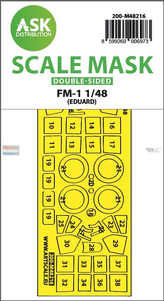 ASKM48216 1:48 ASK/Art Scale Double Sided Mask - FM-1 Wildcat (EDU kit)