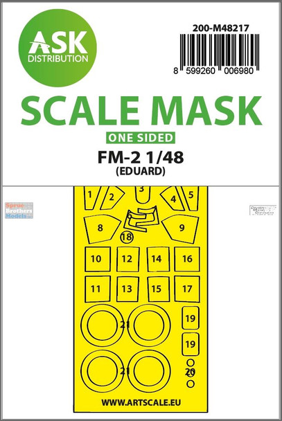 ASKM48217 1:48 ASK/Art Scale Mask - FM-2 Wildcat (EDU kit)