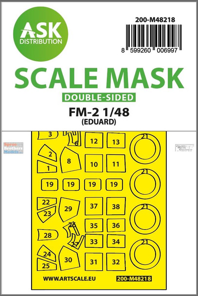 ASKM48218 1:48 ASK/Art Scale Double Sided Mask - FM-2 Wildcat (EDU kit)