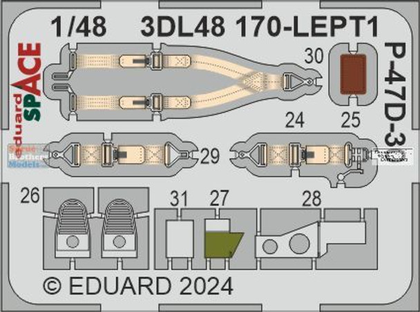 EDU3DL48170 1:48 Eduard SPACE - P-47D-30 Thunderbolt (MIA kit)