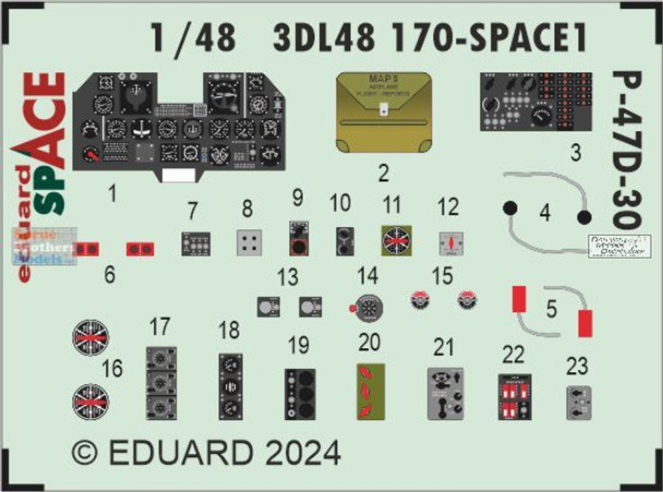 EDU3DL48170 1:48 Eduard SPACE - P-47D-30 Thunderbolt (MIA kit)