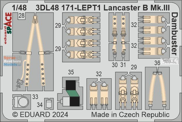 EDU3DL48171 1:48 Eduard SPACE - Lancaster B Mk.III Dambuster (HKM kit)