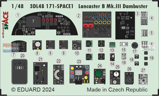 EDU3DL48171 1:48 Eduard SPACE - Lancaster B Mk.III Dambuster (HKM kit)