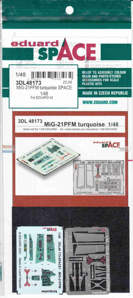 EDU3DL48173 1:48 Eduard SPACE - MiG-21PFM Fishbed Turquoise (EDU kit)