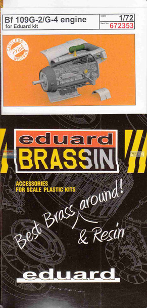 EDU672353 1:72 Eduard Brassin PRINT Bf109G-2 Bf109G-4 Engine (EDU kit)