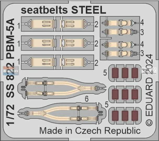 EDUSS822 1:72 Eduard Color Zoom PE - PBM-5A Mariner Seatbelts (ACA kit)