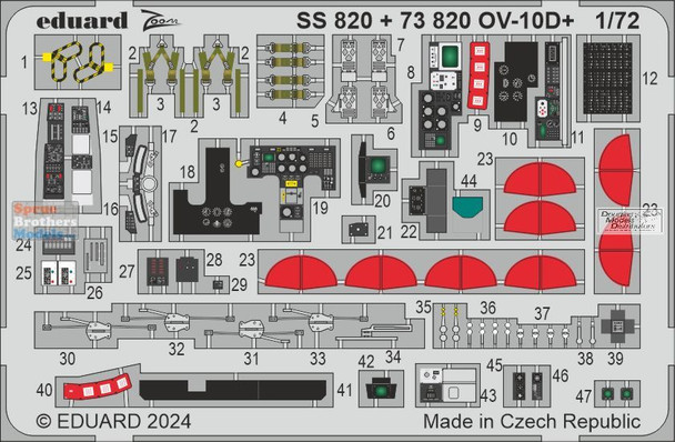 EDUSS820 1:72 Eduard Color Zoom PE - OV-10D+ Bronco (ICM kit)