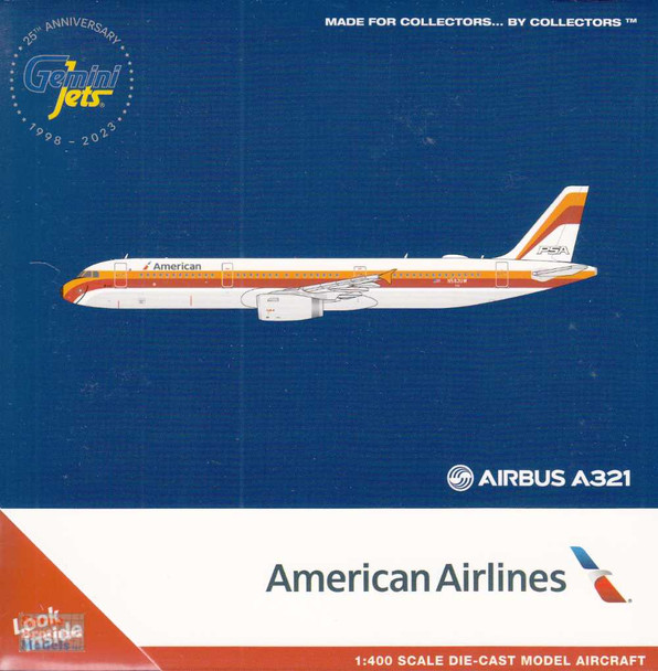 GEMGJ2256 1:400 Gemini Jets American Airlines Airbus A321 #N582UW PSA Heritage (pre-painted/pre-built)