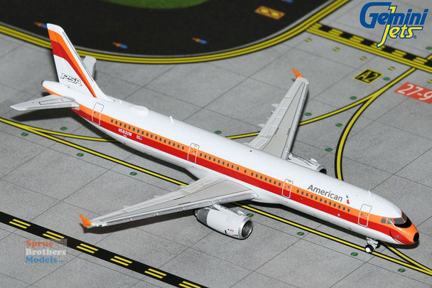 GEMGJ2256 1:400 Gemini Jets American Airlines Airbus A321 #N582UW PSA Heritage (pre-painted/pre-built)