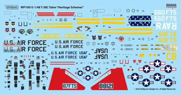 WPD10015 1:48 Wolfpack T-38C Talon 'Heritage Schemes'