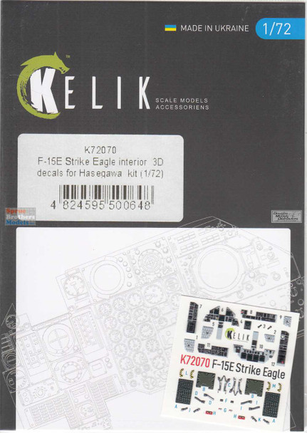 RESK72070K 1:72 ResKit/Kelik 3D Detail Set - F-15E Strike Eagle (HAS kit)