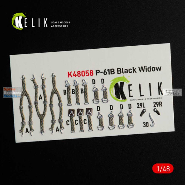 RESK48058K 1:48 ResKit/Kelik 3D Detail Set - P-61B Black Widow (GWH kit)