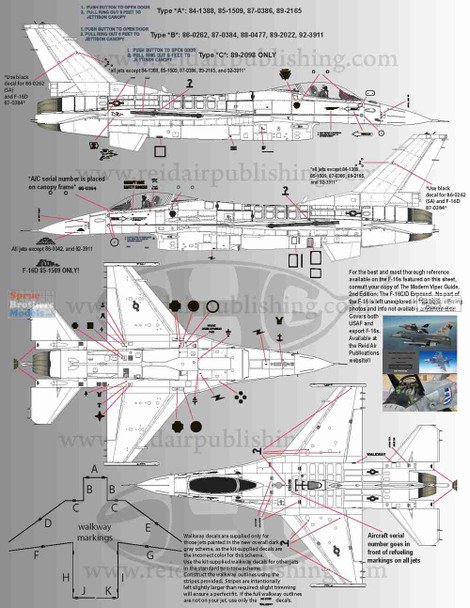 RAPSH48035 1:48 Speed Hunter Graphics - F-16C F-16D Falcon 'Guardian Vipers' Part 2