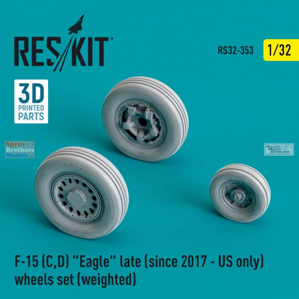 RESRS320353 1:32 ResKit F-15C F-15D Eagle Weighted Wheels Set (since 2017 - US only)