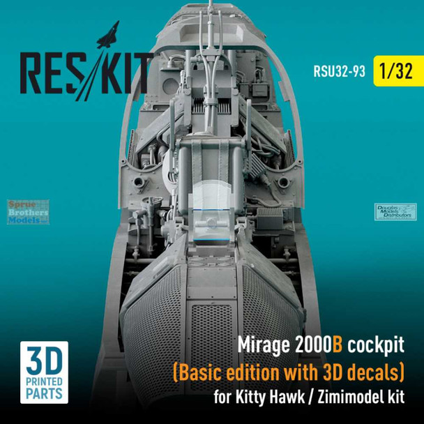 RESRSU320093U 1:32 ResKit Mirage 2000B Cockpit Basic Edition (ZIM kit)