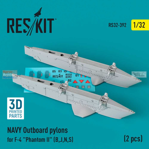 RESRS320392 1:32 ResKit US Navy F-4B F-4J F-4N F-4S Phantom II Outboard Pylons