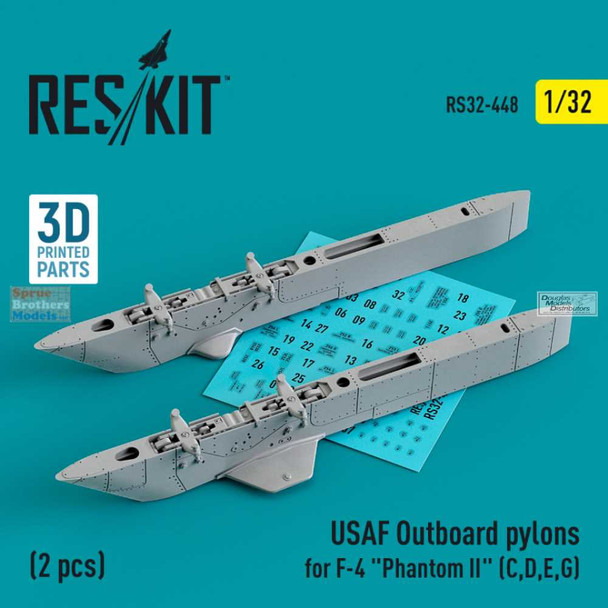 RESRS320448 1:32 ResKit USAF F-4C F-4D F-4E F-4G Phantom II Outboard Pylons