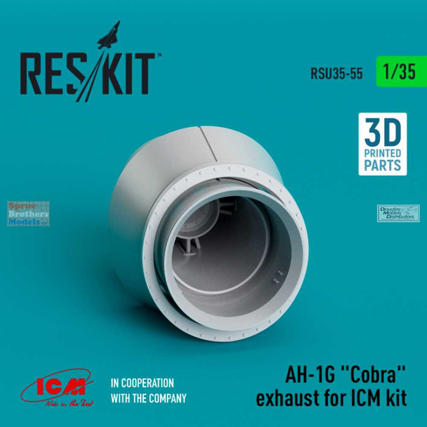 RESRSU350055U 1:35 ResKit AH-1G Cobra Exhaust Nozzle (ICM kit)